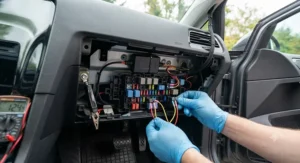 Diagram showing how to connect a dash cam hardwire kit to a vehicle fuse box for a clean installation