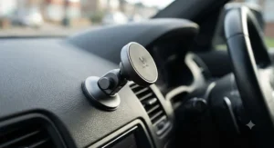 A sturdy, minimalist magnetic car mount showing its premium build quality and compact design.