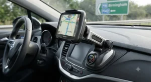 Premium quality sat nav mount for dashboard, designed to withstand temperature changes in British weather