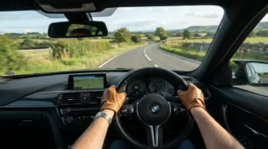 Ergonomic leather-wrapped grip tested in a comprehensive leather steering wheel cover review