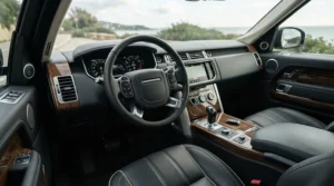 Luxury saloon interior showcasing the final look in a leather steering wheel cover review