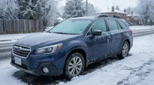 An insulated windscreen sunshade for car protecting the front glass from morning ice and frost.